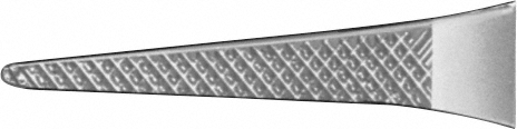 Dessin constructeur du profil strié des mors de la pince Aesculap DP387R